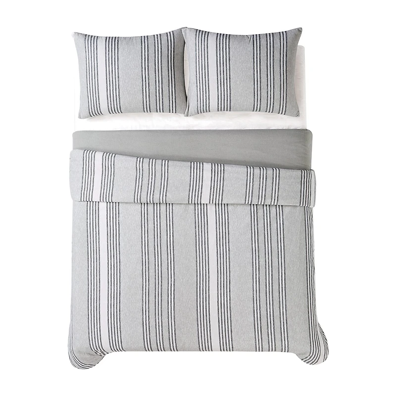 Truly Soft Kiel Stripe Flannel Duvet Cover Set