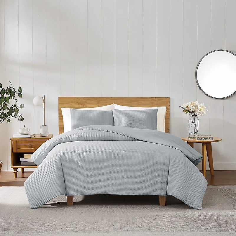 Cannon Cotton Waffle 3-pc. Duvet Cover Set