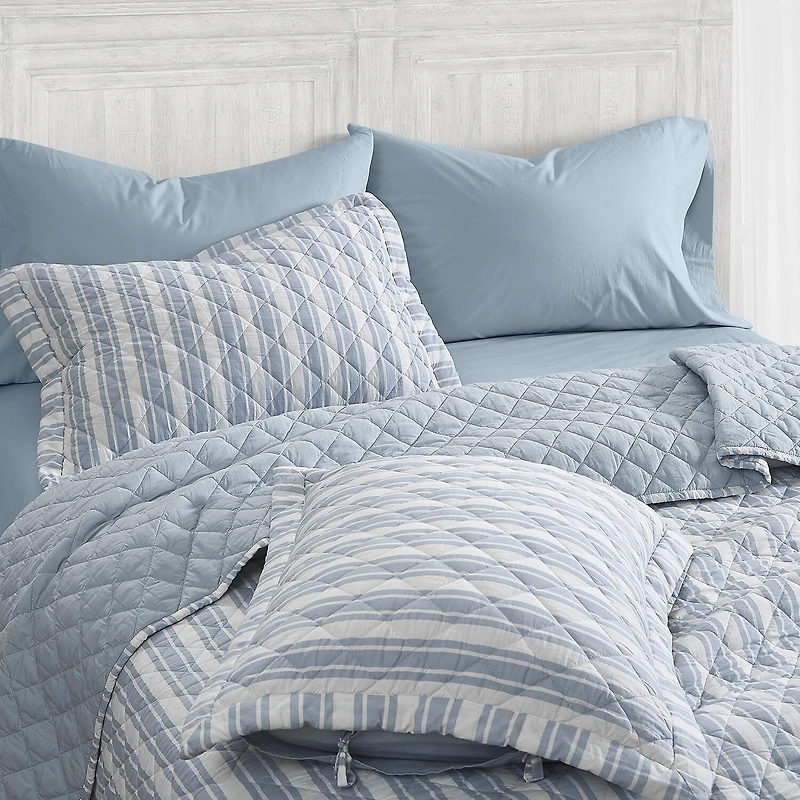 The Farmhouse By Rachel Ashwell Wide Ticking Stripe Quilt Set