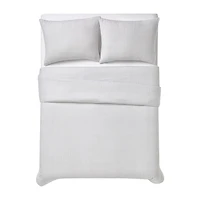 London Fog Herringbone Flannel Duvet Cover Set