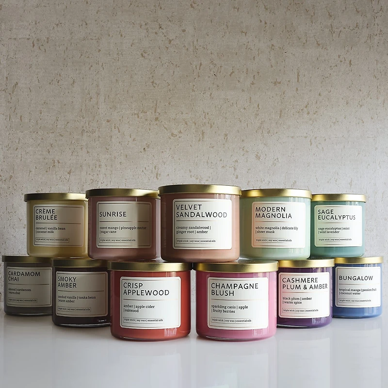 Distant Lands Velvet Sandalwood 3-Wick Scented Jar Candle