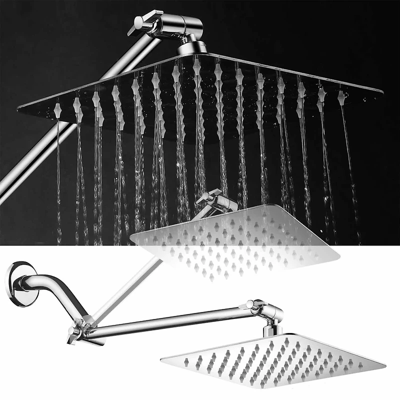 HotelSpa® Mega-Size 8" Square Rainfall Showerhead