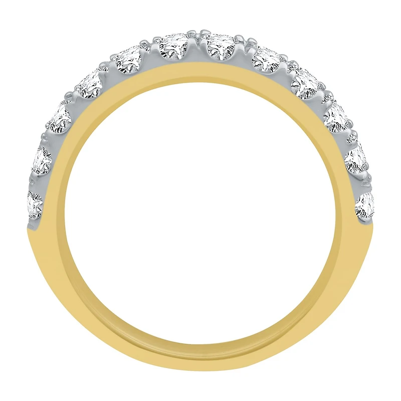 (H-I / I1) Womens 3MM 1 CT. T.W. Lab Grown White Diamond 10K Gold Wedding Band