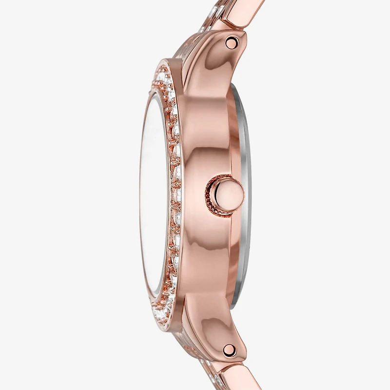 Mixit Ladies Sets Womens Crystal Accent Rose Goldtone 4-pc. Watch Boxed Set Fmdjset309