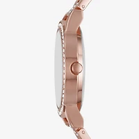 Ladies Sets Womens Crystal Accent Rose Goldtone 6-pc. Watch Boxed Set Fmdjset315