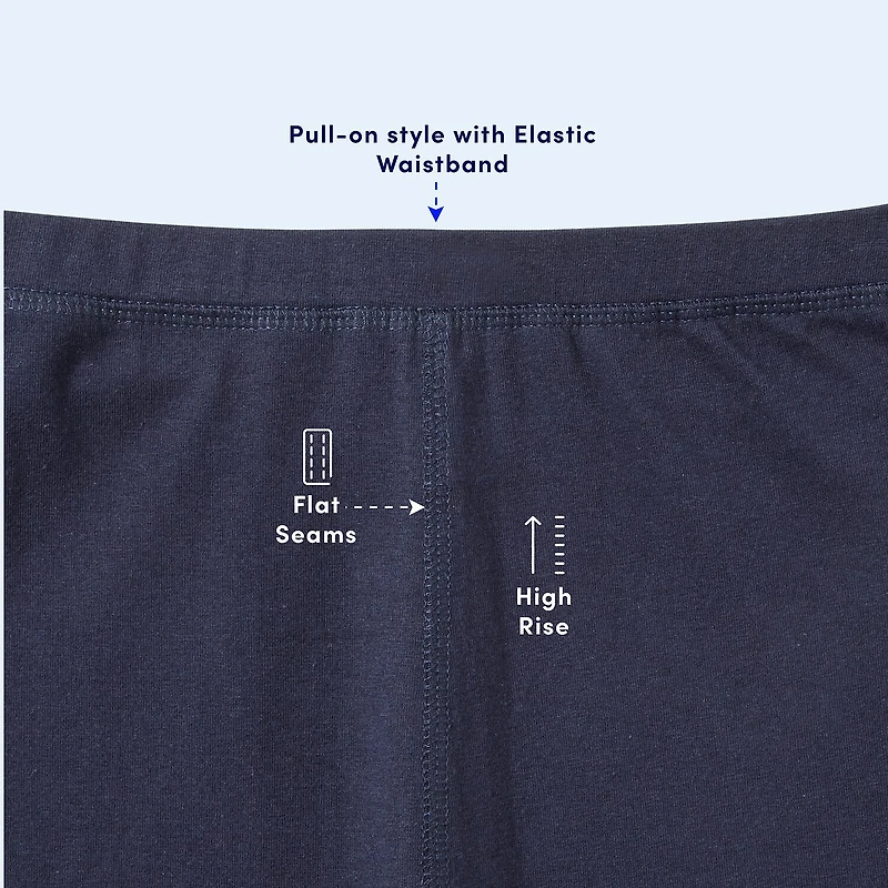 French Toast Little & Big Kid Girls Easy-on + Easy-off Sensory Friendly High Rise Full Length Leggings