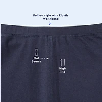 French Toast Little & Big Kid Girls Easy-on + Easy-off Sensory Friendly High Rise Full Length Leggings