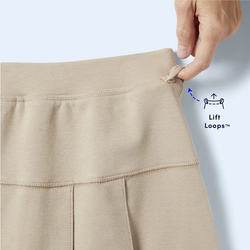 French Toast Little & Big Kid Girls Stretch Fabric Sensory Friendly High Rise Scooter Skirt