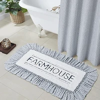VHC Sawyer Mill Blue Farmhouse Bath Mat
