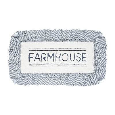 VHC Sawyer Mill Blue Farmhouse Bath Mat