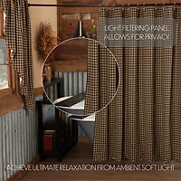 Vhc Brands Black Check Shower Curtain
