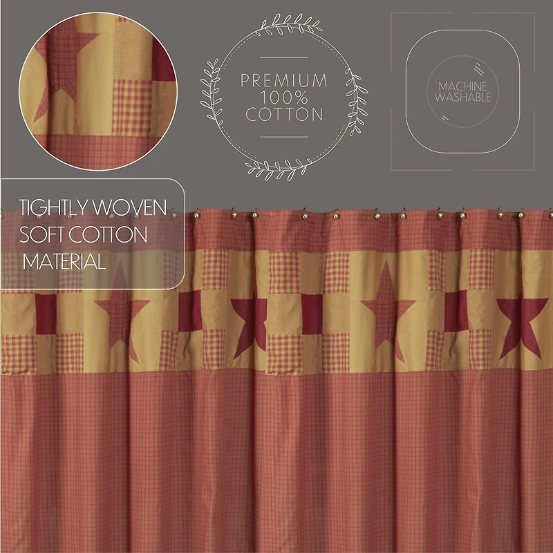 Vhc Brands Ninepatch Star Shower Curtain