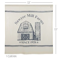 Vhc Brands Sawyer Mill Blue Barn Shower Curtain