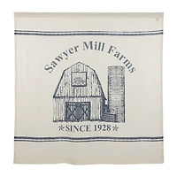 Vhc Brands Sawyer Mill Blue Barn Shower Curtain