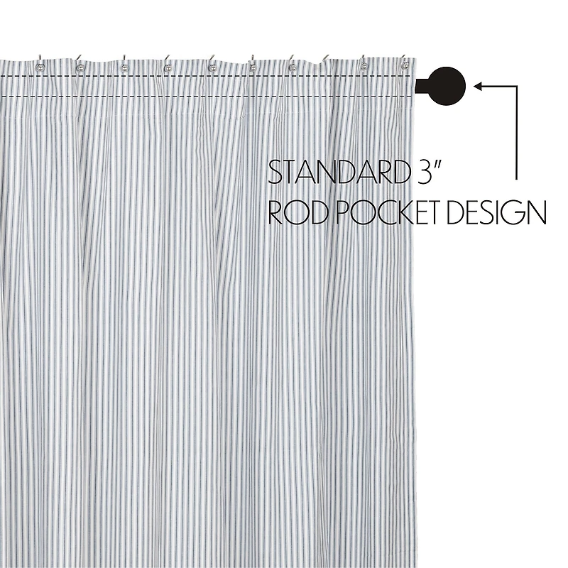 Vhc Brands Sawyer Mill Blue Ticking Shower Curtain
