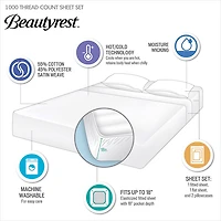Madison Park 1000 Thread Count Temperature Regulating Treated Sheet Set