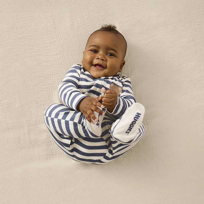 Huggies Baby Boys Striped Sleep and Play