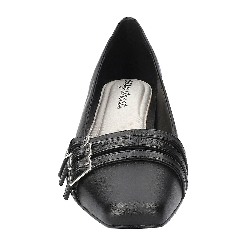 Easy Street Womens Block Heel Booties