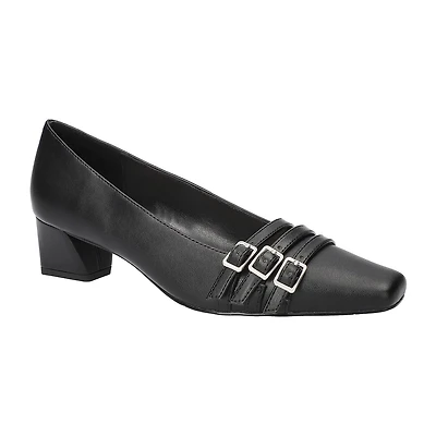 Easy Street Womens Block Heel Booties