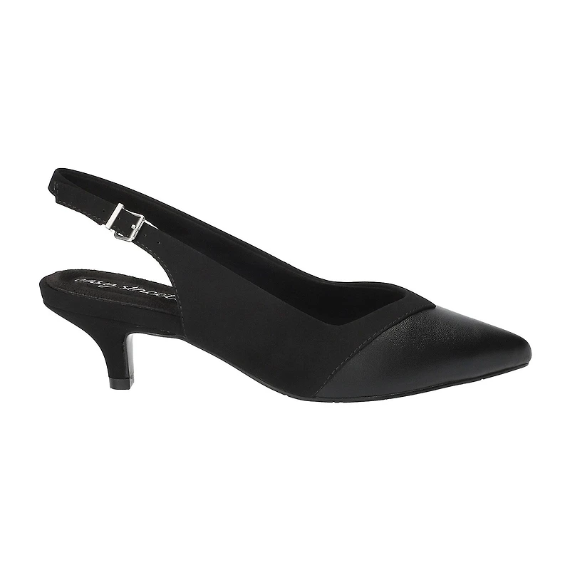 Easy Street Womens Pointed Closed Toe Kitten Heel Pumps