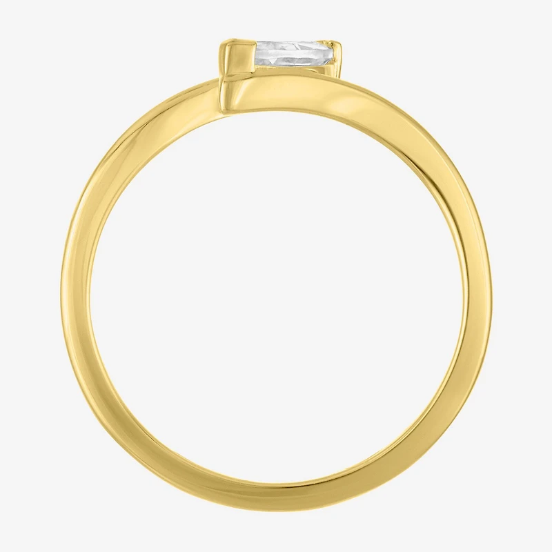 Diamond Addiction (G-H / Si2-I1) Womens 1/2 CT. T.W. Lab Grown White 10K Gold Marquise Solitaire Bypass Cocktail Ring