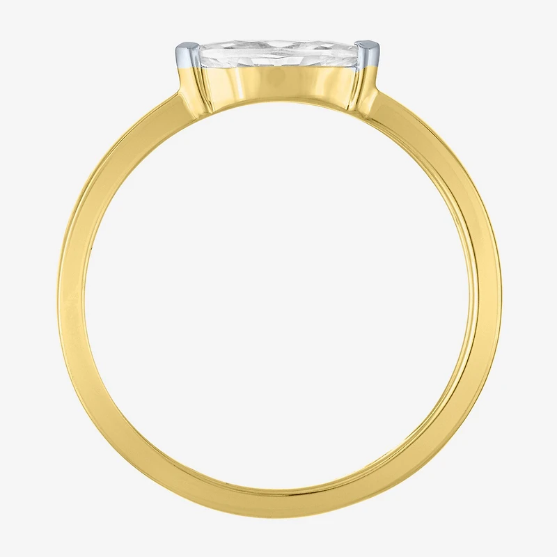 Diamond Addiction G-H / Si2-I1 Womens 1/2 CT. T.W. Lab Grown White 10K Gold Marquise Solitaire Cocktail Ring