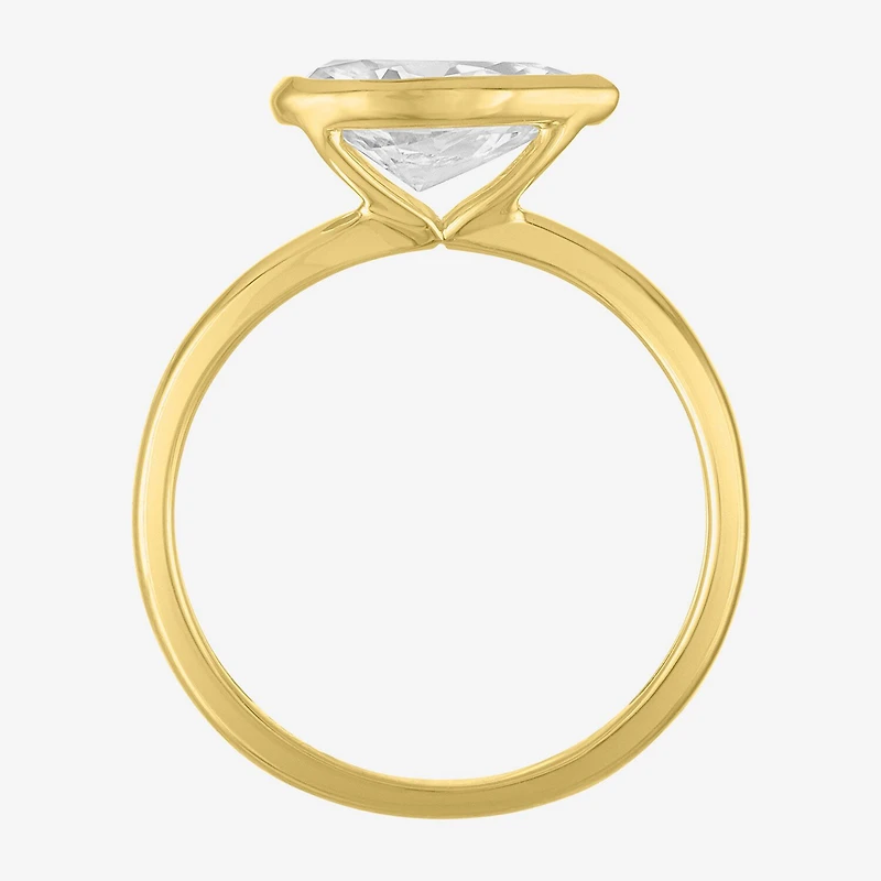 Diamond Addiction E-F / Vs1-Vs2 Womens 2 CT. T.W. Lab Grown White 10K Gold Pear Solitaire Cocktail Ring