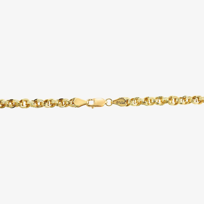Made in Italy Unisex Adult 10K Gold 20 Inch Link Chain Necklace