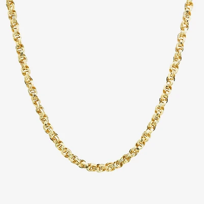 Made in Italy Unisex Adult 10K Gold Inch Link Chain Necklace