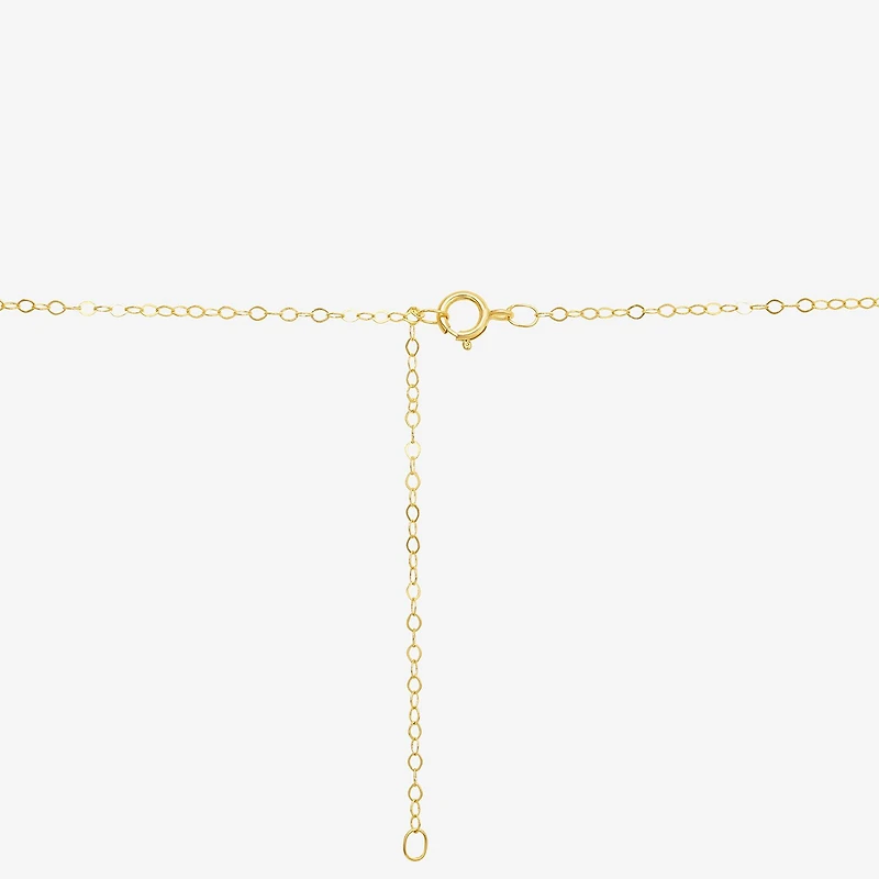 Womens 10K Gold Heart 16 Inch Pendant Necklace