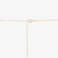 Womens 10K Gold Heart 16 Inch Pendant Necklace