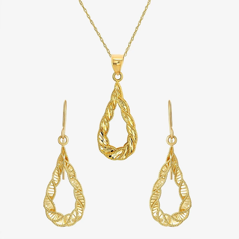 Womens 14K Gold Pear 2-pc. Jewelry Set