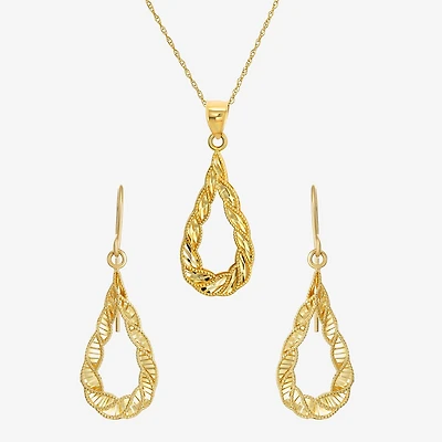 Womens 14K Gold Pear 2-pc. Jewelry Set