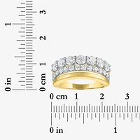 Diamond Addiction (Si2-I1, G-H) Womens 2 CT. T.W. Lab Grown White 14K Gold Over Silver Cocktail Ring