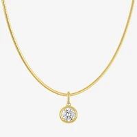 Diamond Addiction (G-H / Si2-I1) Womens 1/ CT. T.W. Lab Grown White Diamond 14K Gold Over Silver Inch Pendant Necklace
