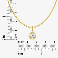 Diamond Addiction (G-H / Si2-I1) Womens 1/ CT. T.W. Lab Grown White Diamond 14K Gold Over Silver Inch Pendant Necklace