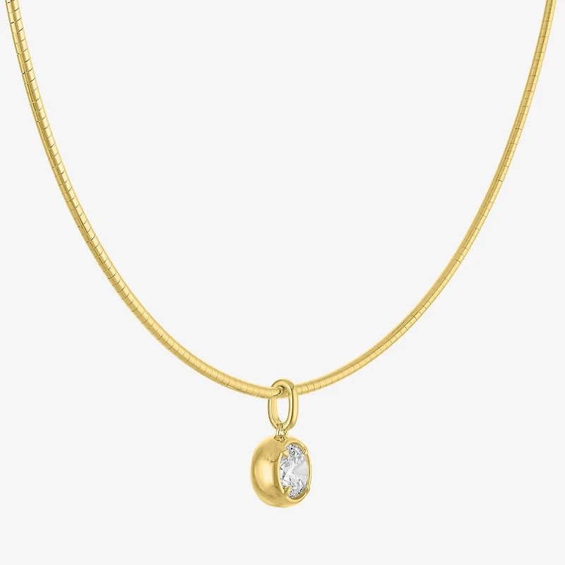 Diamond Addiction (G-H / Si2-I1) Womens 1/ CT. T.W. Lab Grown White Diamond 14K Gold Over Silver Inch Pendant Necklace