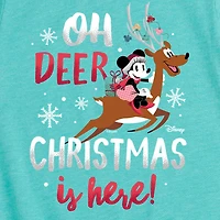 Disney Collection Girls Round Neck Short Sleeve Regular Fit Minnie Mouse Graphic T-Shirt