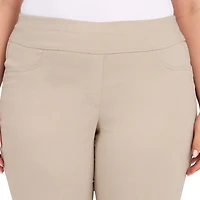 Hearts Of Palm Womens Plus Straight Mid Rise Capri Pant