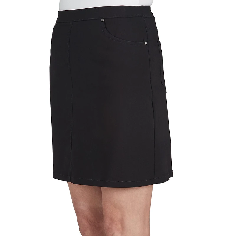 Hearts Of Palm Womens Petite Mid Rise A-Line Skirt