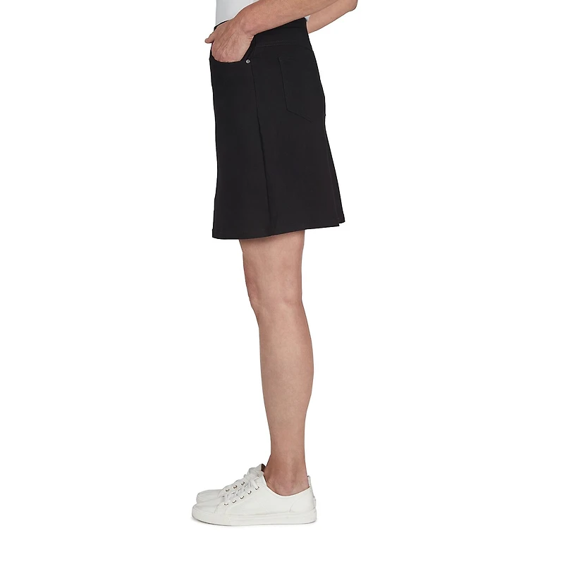 Hearts Of Palm Womens Petite Mid Rise A-Line Skirt