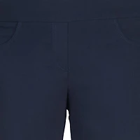 Hearts Of Palm Womens Petite Straight Mid Rise Capri Pant