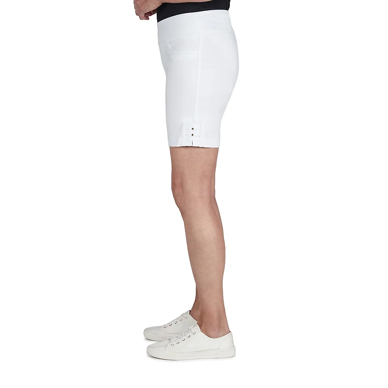 Hearts Of Palm Womens Mid Rise Petite Pull-On Short