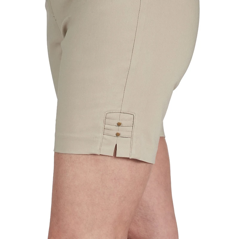 Hearts Of Palm Womens Mid Rise Petite Pull-On Short