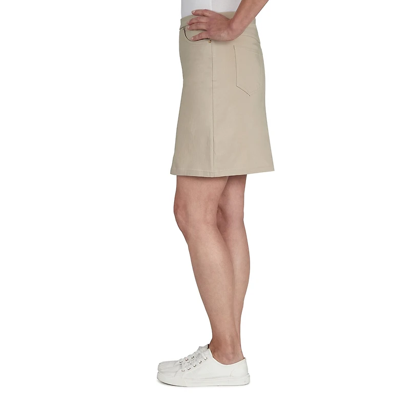 Hearts Of Palm Womens Petite Mid Rise A-Line Skirt