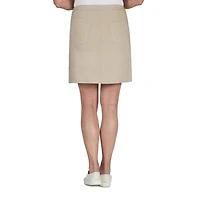 Hearts Of Palm Womens Petite Mid Rise A-Line Skirt