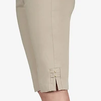 Hearts Of Palm Womens Straight Mid Rise Capri Pant