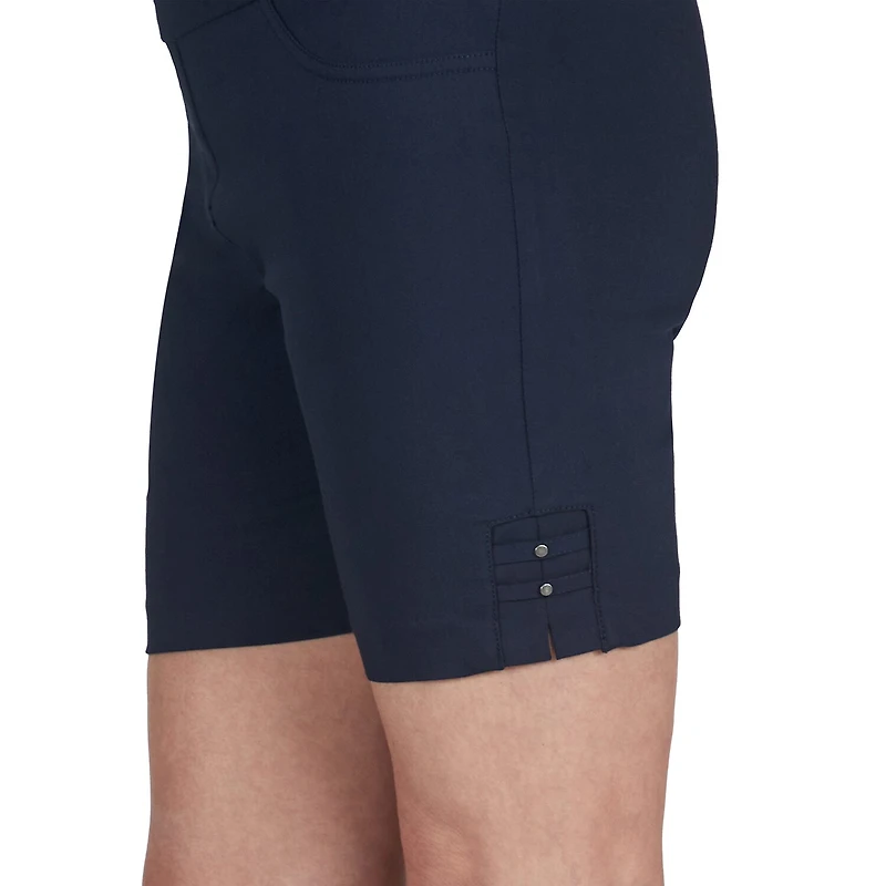 Hearts Of Palm Womens Mid Rise Petite Pull-On Short