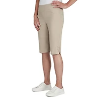 Hearts Of Palm Womens Straight Mid Rise Skimmer Pant