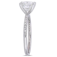 Womens 1/10 CT. T.W. White Moissanite 14K Gold Engagement Ring